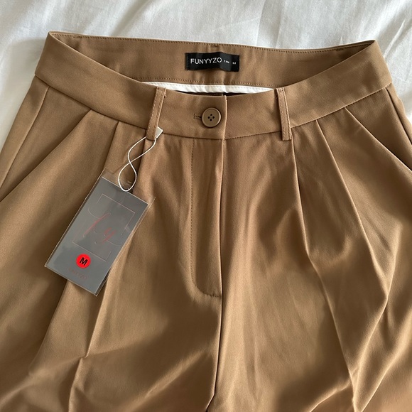 Wide leg pants beige/camel - Picture 4 of 7